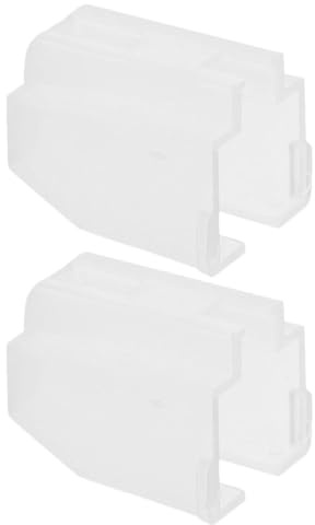 Toyvian Copri Puntine per Giradischi 2 Pezzi in Plastica Bianco, Copertura Protettiva Elegante e Resistente per Ago Lettore Vinile, Facile da Pulire e Protezione