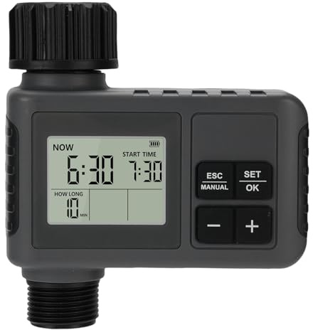 Spacnana Sprinklertimer, Smart Programmerbar Digital Trädgårdsslang Vattenbevattningssystem med Regnfördröjning, för Gräsmattor Gårdar Pooler Trädgårdar Växthus