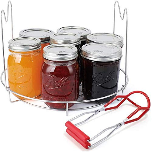 Dessous de plat pour cuiseur vapeur avec poignées et conserverie en acier inoxydable - Pince de conservation pour verres - Anti-calcaire - Outil de cuisine pour maison, restaurant, hôtel