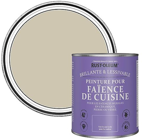 Rust-Oleum Green Water-Resistant Kitchen Tile Paint in Gloss Finish - Silver Sage 750ml