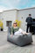 Elephant Living - Ulko Lounge Sessel - Premium Outdoor/Indoor Sitzsack & Sessel mit Lehne - Wetterfeste Relaxliege, Liegekissen für Balkon & Garten - kombinierbar mit Outdoor Pouf (Grau)