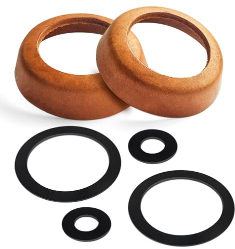 2 Pieces Leather Gasket for Swivel Pump Type 75, Swivel Pump Seals Replacement Parts, Piston Sleeve for Garden Pump Hand Pump Well Pump (Brown)