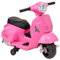 Baroni Toys Vespa Scooter électrique pour Enfants avec Licence Officielle, Moto avec Roues, Guidon, phares et klaxon, Moteur 6V, Vitesse 3 km/h, intérieur et extérieur, 61x31x32.5 cm (Rose)
