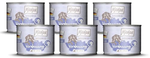 MjAMjAM - Premium Nassfutter für Hunde - Wellness - Verdauung - Pute, 6er Pack (6x200g), getreidefrei