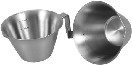 Alipis 2pezzi Tazza Da Caffè Espresso in Acciaio Resistente Misurino Portatile Scala Supporto Per Misurazione Tazza Da Caffè Con Bilancia