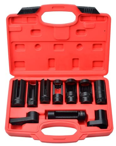 Zoomtools 10Pcs O2 Oxygen Sensor Socket Set Lambda Sensor Removal Tool Set Oil Pressure Sending Unit Removal Kit