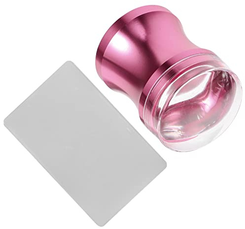OSOLADY Kit Timbri per Nail Art Punta Francese Set Timbratore per Unghie in Silicone Trasparente Accessori per Manicure e Stampa Unghie Strumenti Professionali a Casa e Colore Casuale