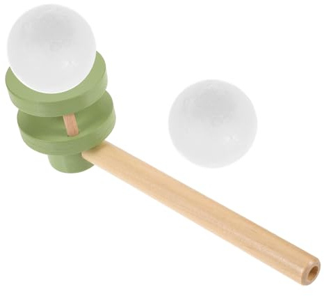 WEKAMOS Juguetes De Pelota Soplando para Balones De Soplado Flotantes De Equilibrio para Fiestas Juguete De Pelota De Soplado para Cumpleaños Flotante De Madera
