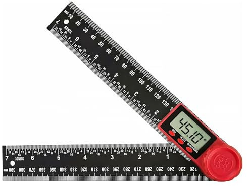 Digital Angle Finder Ruler, 200mm/7 Inch Digital Inclinometer Protractor, 360° Angle Measure Tool with LCD Display for Woodworking Carpenter Construction Repairing DIY Projects