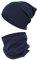 TupTam Mütze und Schal Kinder Set – Weiches Schal Mütze Set Kinder für Herbst und Winter, Farbe: Dunkelblau, Größe: 56-62