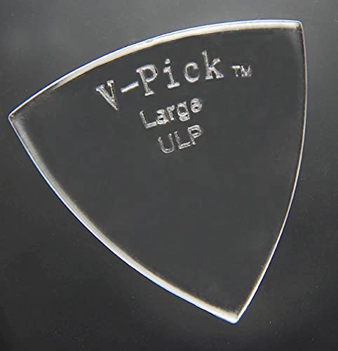 V-Picks™ »LARGE POINTED ULTRA LITE - GUITAR AND MANDOLINE PICK« Plektren für Gitarre und Mandoline - 0.8mm - Farbe: Crystal Clear