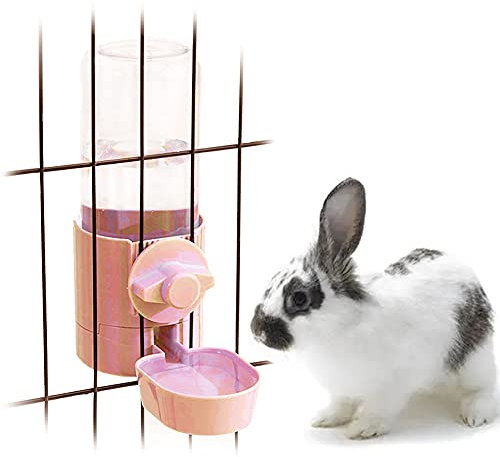 17oz Bunny Water Bottle No Drip for Cage, Hanging Automatic Water Dispenser for Small Animal Guinea Pig Hamster Chinchilla Ferret Rabbit