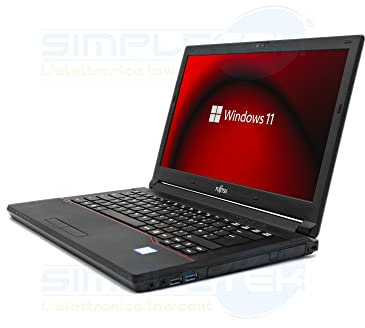 Fujitsu Notebook Lifebook E546 Display HD da 14” Windows 11 Pro Core i3 2.3GHz RAM DDR4 Webcam 720p PC Computer Portatile Aziendale Business Laptop SmartWorking (Ricondizionato) (8GB RAM SSD 240GB)