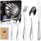 Siproch Besteck Set 12 Personen, 60-teilig 18/10 Edelstahl Bestecksets, Cutlery Set/Essbesteck Hochglanzpoliert & Spülmaschinenfest