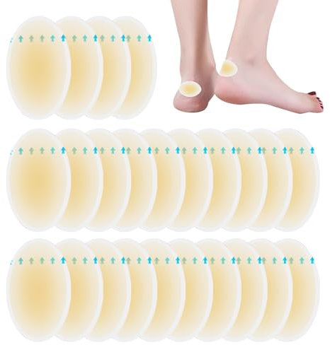 MYMULIKE 24 Stück Hydrokolloid Pflaster, Wasserdicht Gel Pflaster, schützen Finger, Fersen, Zehen, verhindern Fußreibung, unsichtbar und bequem