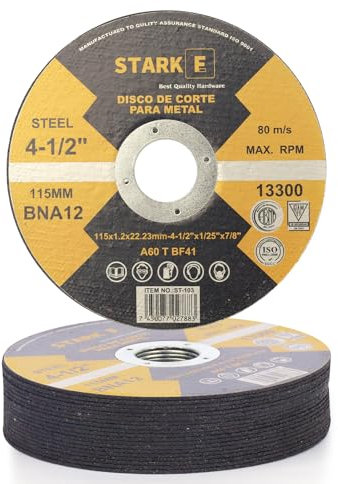 Discos de corte de metal ultrafinos de 115 mm, 20 discos de sierra circular abrasivos profesionales, discos de corte de perfil de hierro de acero suave de alta calidad, rueda de corte universal