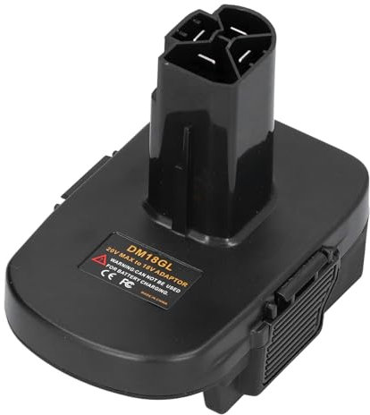 DM18GL Battery Adapter Premium Lithium Battery Converter Power Tool Adapter for Milwaukee 18V Lithium Battery and Craftsman 19.2V Tools Black ABS+PC Material 11x7.5x9.5cm