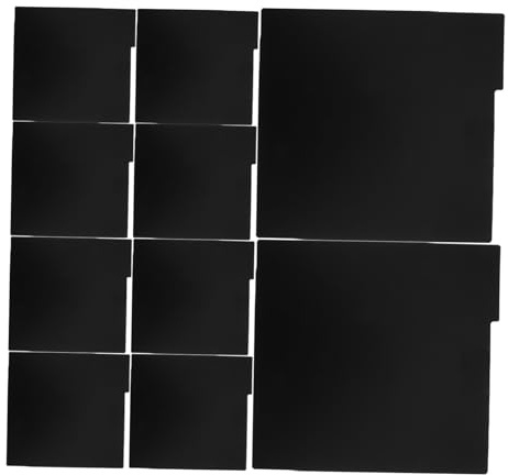 CONGARTENO 15 Separadores de Discos de Vinilo de Plástico PP Resistentes Deformación Diseño Creativo para Organización Fácil en Álbumes y Oficinas en Color Negro