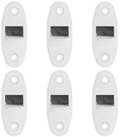 Uonlytech 6Pcs Plastic Roller Shutter Belt Guide with Internal Brush for Webbing Strap Maintenance, Replacement Belt Guide Cleaner Brush Set to Reduce Friction and Extend Webbing Life,