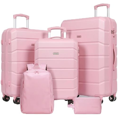 Tavoxda Luggage Sets of 5 Piece,Suitcase Set with Backpack & Toiletry Bag