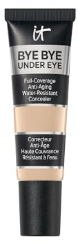 IT Cosmetics Bye Bye Under Eye Concealer (Light Beige) - Waterproof, Full Coverage Brightening Concealer For Dark Circles, Fine Lines, Redness & Discoloration, Anti-Aging, 24H Wear - 0.4 fl oz