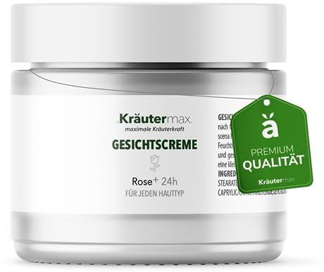 Rosen Gesichtscreme Creme Fürs Gesicht mit Damascena Rose Rosenblütenwasser Naturkosmetik 1 x 50 ml