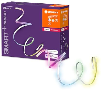 LEDVANCE Smart+ LED Streifen, ZigBee, warmweiß bis tageslicht (2700K - 6500K), Farbsteuerung, Länge 3x60cm, Direkt kompatibel mit Echo Plus und Echo Show (2. Gen.), Kompatibel mit Philips Hue Bridge