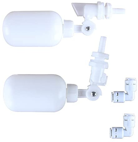 2 Pcs Robinet à flotteur pour aquarium, Valve flottante mini, Robinet à flotteur à montage latéral et supérieur avec bras réglable pour étangs, abreuvoirs à bétail, humidificateurs, seaux d'eau