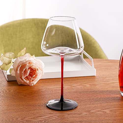 HALAWAKA Copas de vino tinto de cristal sin plomo, 2 unidades, copas de vino de cristal de lujo, copas de champán de Burdeos Copa de cóctel (B)