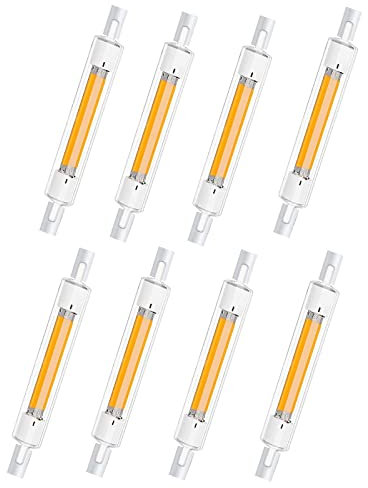 EIMOPE R7S LED 118mm 30W Dimmbar, R7S LED COB 78mm Glühbirne Ersetzt R7S 100w 200W Halogen Leuchtmittel, Neutralweiß 4000K, 3000LM, R7s LED Glühlampe, Kein Flackern 8er Pack