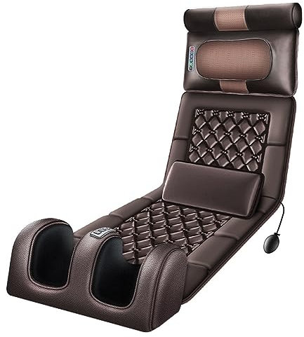 SSLW Full Body Massage Mat with Heat for Back Pain Relief, Back Massage Bed with 10 Vibrating Motors，whole Body Vibration, Kneading, and Massage Of The Neck, Spine, Waist, and Back