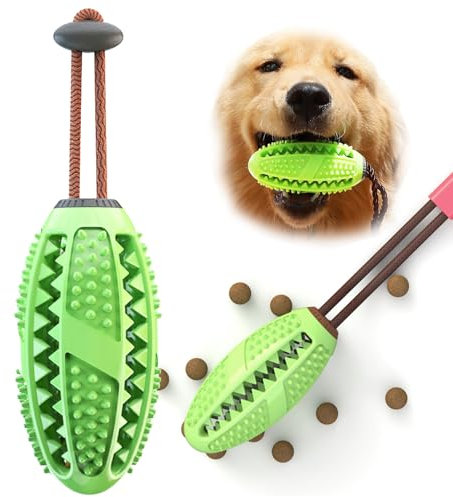 Hunde-Zahnreinigungs-Kauspielzeug,Kauspielzeug HundZahnreinigungs-Hund-Intelligenz-Spielzeug,robuster Naturkautschuk und Zahnreinigung,Hund-Futterball,für mittlere bis große Hunde