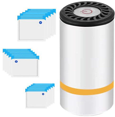 Machine à emballer sous vide avec 15 sacs sous vide : WIYETY Appareil de mise sous vide électrique portable USB Appareil de mise sous vide pour aliments, légumes et fruits