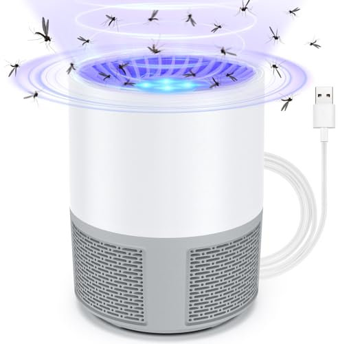 Insektenvernichter Elektrisch, UV Mückenlampe Fliegenfalle Innenbereich Mückenfalle Mückenschutz, USB Mosquito Repellent Tragbare Fliegenfallen für Schlafzimmer, Wohnzimmer Büro, Küche und Camping