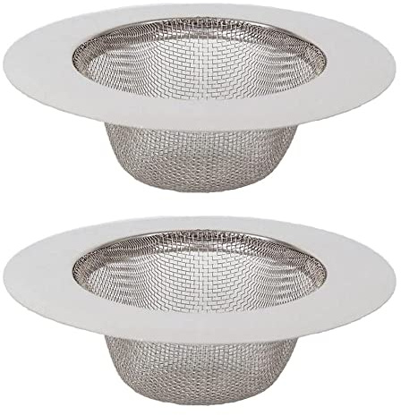 2 Piezas Bañera y Fregadero con Filtro de Acero Inoxidable, Colador de Drenaje para Cocina y Baño
