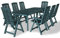 vidaXL Gartenmöbel Set 9-TLG. Gartengarnitur Sitzgruppe Gartenset Sitzgarnitur Esstisch Gartentisch Tisch Stühle Klappstühle Kunststoff Grün