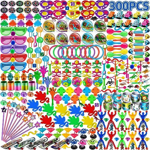 AmyBenton Relleno Piñata Infantil, 300Pcs Favores de Fiesta para Niños, Juguetes de Fiesta a Granel para Cumpleaños, Premio a Salón de Clases, Relleno de Piñata
