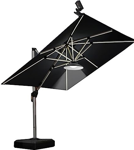 Sonnenschirm Beleuchtung Solar, Solar Hängelampe mit Fernbedienung,3-Modus, IP66 Wasserdichte + Windsicherung Solarlampen für Außen für Schirmdekoration,Campingzelte