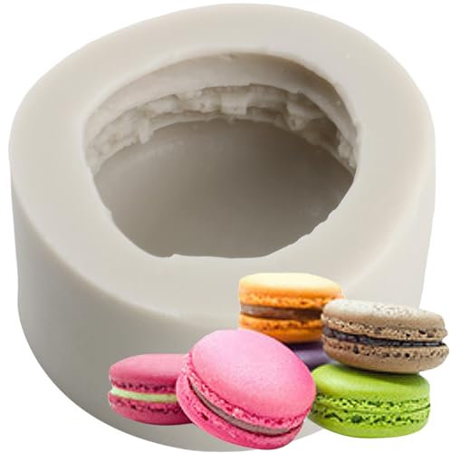 MINFEIDMS Macaroon Hamburger Silicone Moulds Macaron Fondant Mould for Sugar Cake Decorating Cupcake Topper Candy Chocolate Gum Paste Polymer Clay