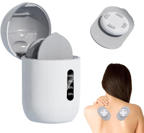 Wireless TENS Machine for Pain Relief, Rechargeable Mini TENS Unit with 6 Modes and 16 Intensity Levels, Portable Device with Charging Case for Back, Neck, Shoulder, and Knee Pain Management