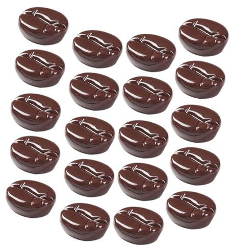 Abaodam 25pcs Artificial Coffee Bean Simulation Model for Projects Realistic Fake Coffee Beans for Photography Props Home Decor and Bakery Display