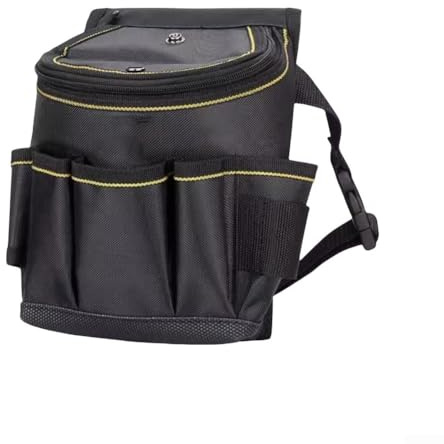 Borsa porta attrezzi in tela resistente per professionisti come elettricisti, falegnami e idraulici, con scomparti multipli per una conservazione efficiente degli attrezzi (aggiunta di fondi)