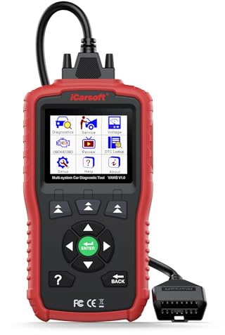 iCarsoft VAWS V1.0 OBD2 Scanner Full Systems Diagnostic Tool for VW/Audi/Skoda, Vehicle Code Reader with Oil Reset/SAS Reset, Automotive OBD II Scanner Fault Diagnosis with Live Data Battery Test