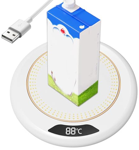 Calentador De Tazas - 3 Niveles De Temperatura Calienta Tazas 20W,Base Térmica Eléctrica Ajustable para Vela Té Leche Bebida | Regalo Hogar Comedor Bar Casa