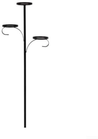 Three-Layer Christmas Tree Top Stand with Vintage Metal Candelabra Design, 60cm or 90cm Black Decorative Holder for Indoor and Outdoor Holiday Decor and Festive Candle Display(90cm)