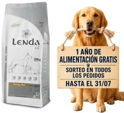 Lenda LC Country Meat 20 kg - Pienso Natural para Perros Mini/Medium - Comida Perros Pequeños Completa y Equilibrada - Pienso para Perros de Razas Pequeñas y Medianas
