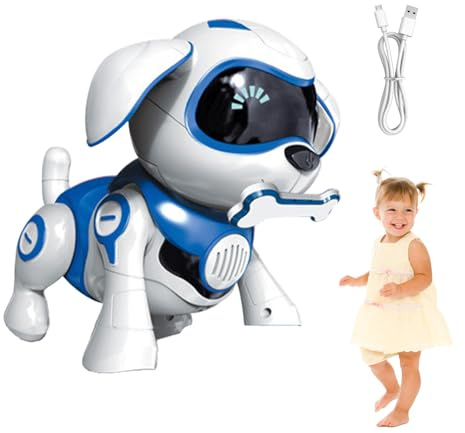 Interactive Robot Dog - Programmable Motion Module Building, Soft Touch Outer Shell, Responsive Sensor Function, Extended Behavior Simulation Engagement | Ideal
