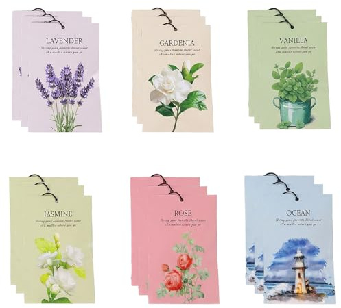 18PCS Wardrobe Fresheners, Drawer Freshener For Clothes, Scented Drawer Sachets With 6 Fragrances, Long-Lasting Aroma for Clothes Storage, Wardrobe Clothes, Suitcases and Car Interiors