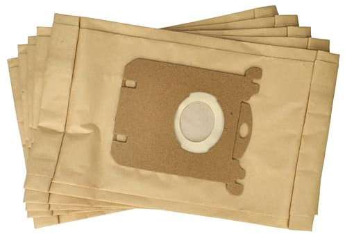 vhbw 5x Bolsa aspiradora compatible con Philips Expression FC 8600-8649, HR 8300-8349 aspiradora - papel, 25,8 cm x 16,2 cm, color arena