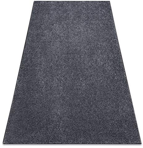 Einfarbiger Dicker, weicher Teppich San Miguel für Schlafzimmer, Wohnzimmer, Zimmer, Teppichboden Auslegware, grau, Verschiedene Größen, 100x200 cm